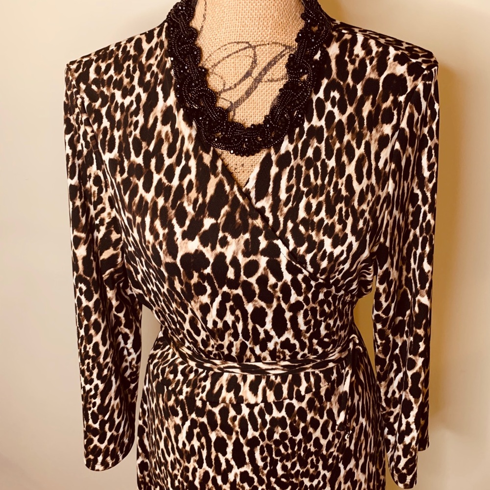 Banana Republic XL leopard print dress